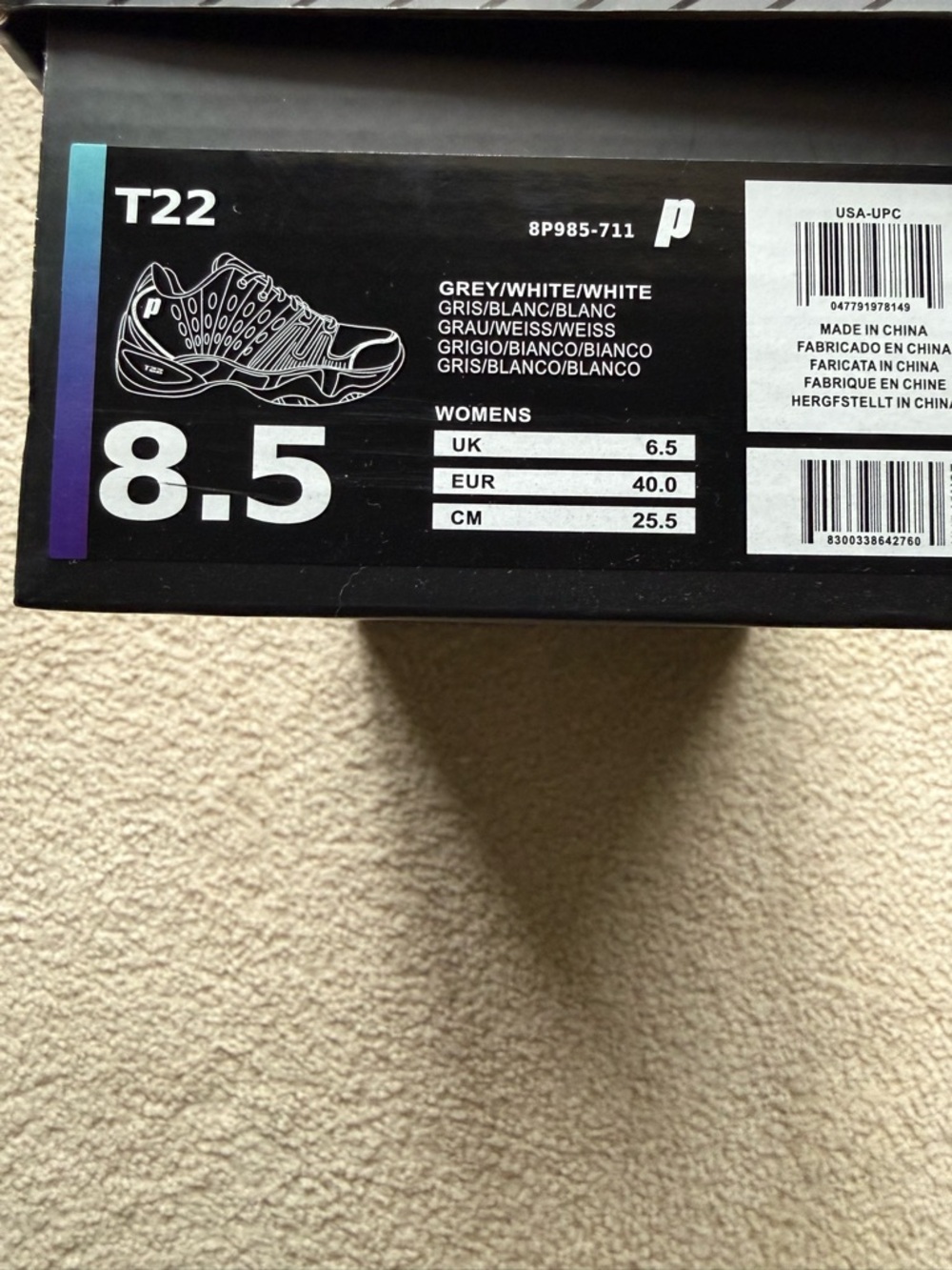 PRINCE T22 ladies tennis shoes - Size 8.5 BNIB - Picture 7 of 8